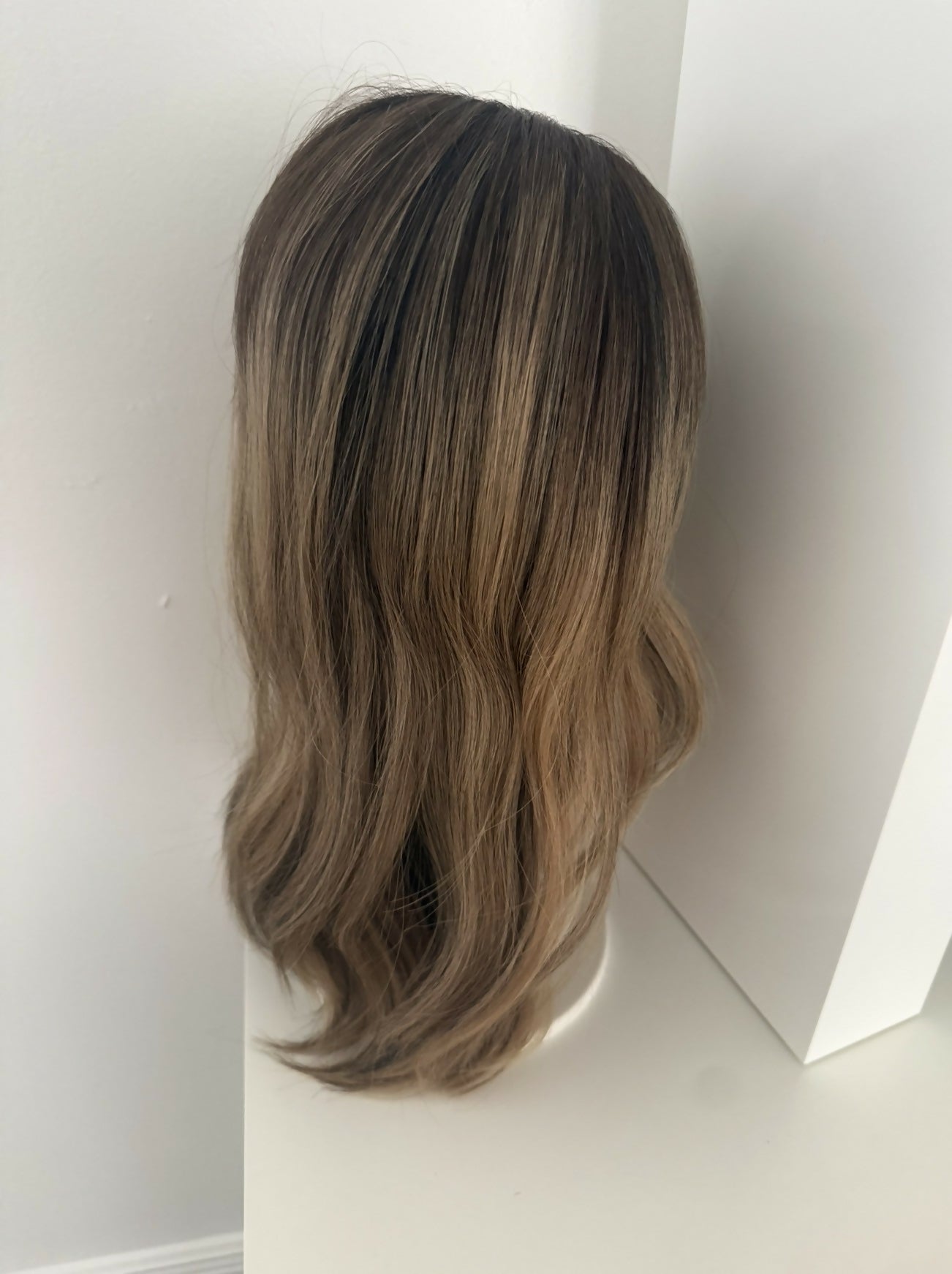 14״ lace top human hair wig highlighted KOSHER